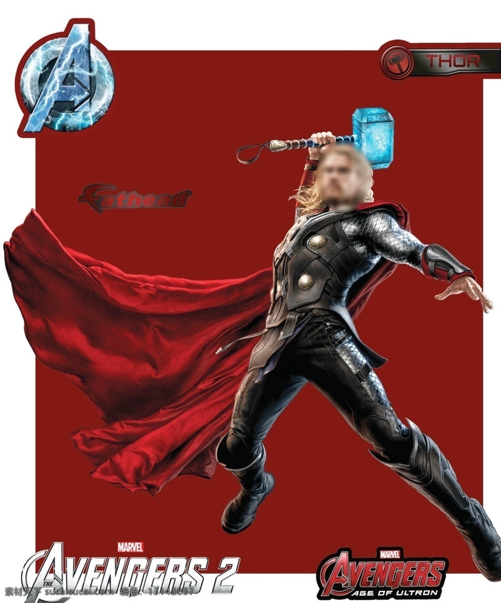 雷神 克里斯 海姆斯沃斯 复仇者联盟 奥创纪元 漫威 超级英雄 海报 电影海报 marvel cinematic 分层 人物