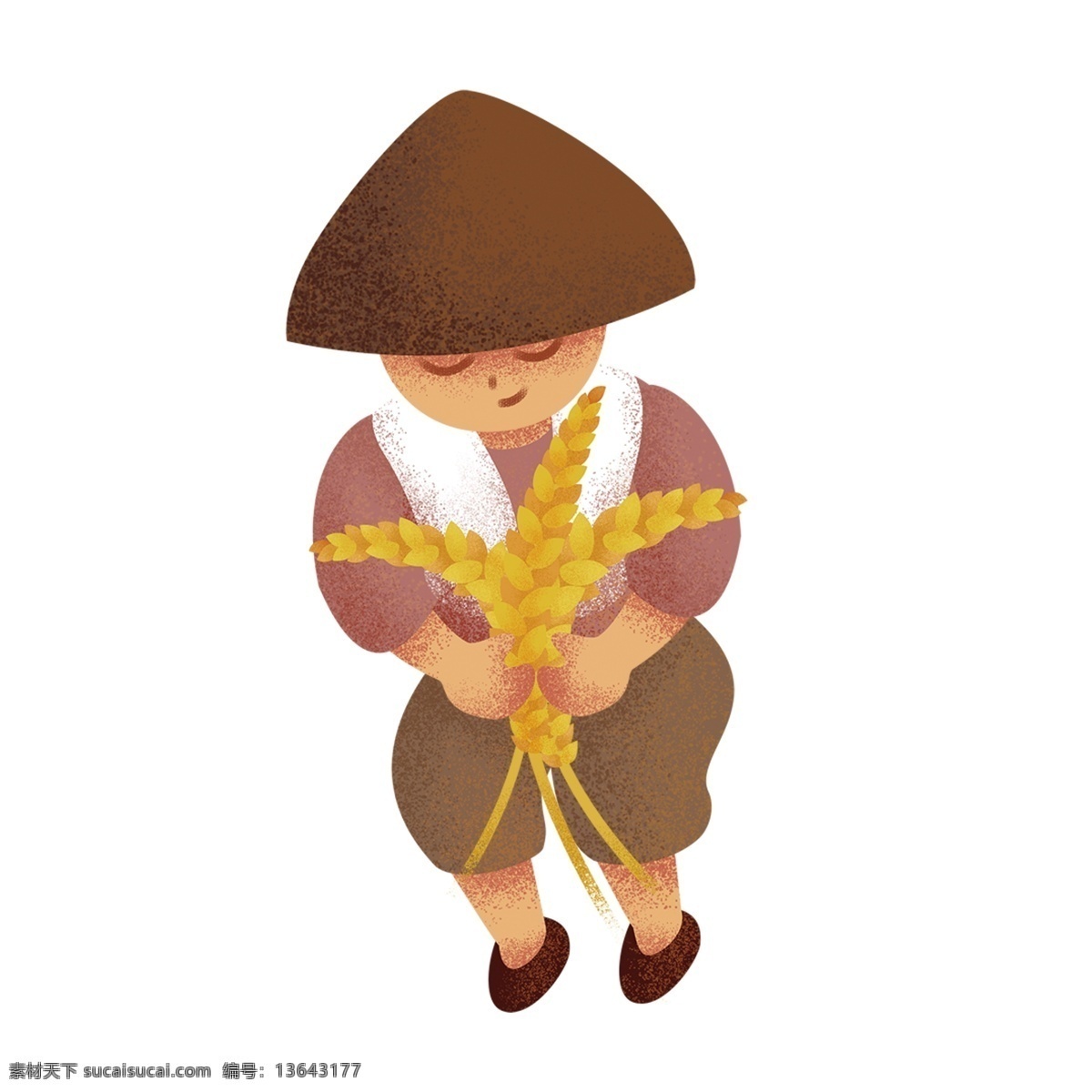 麦穗 的卡 通 农民 图案 元素 人物 农民伯伯 小麦 卡通人物 元素设计 创意元素 psd元素 免抠元素
