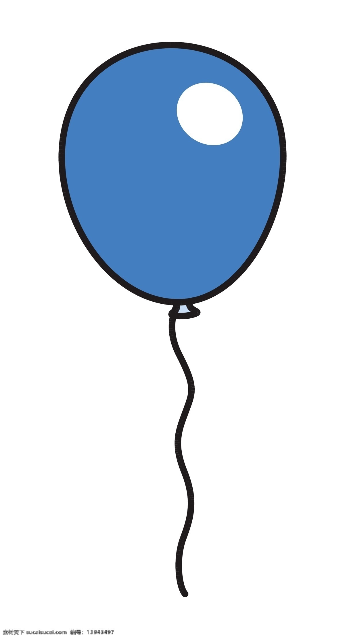 光泽 蓝色 气球 白色