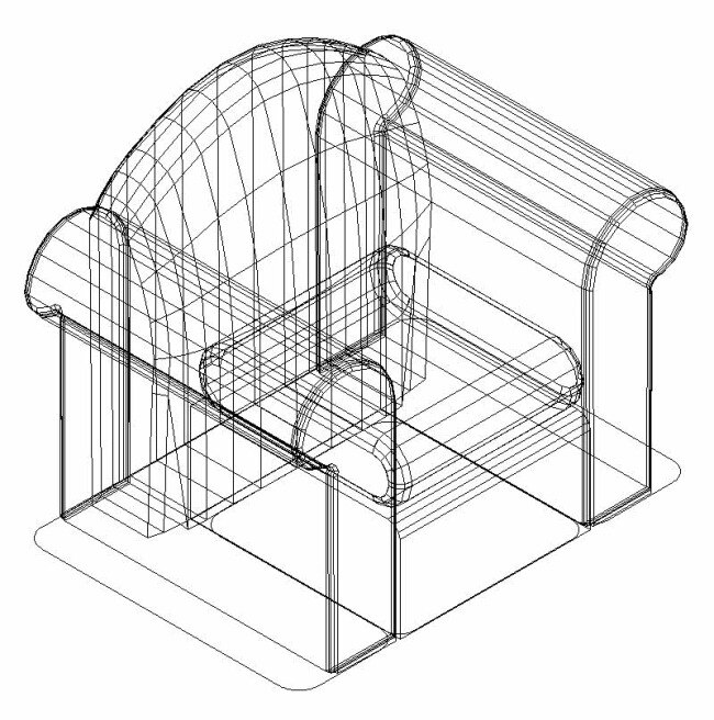 高 扶手 单人 沙发 3d cad 办公 办公室 模型 座椅 高扶手 cad素材