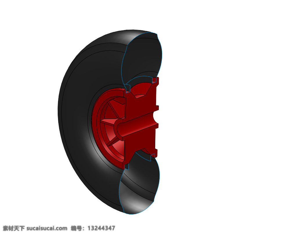 kayak 滚轮 车 卡丁车 轮 皮艇 3d模型素材 家具模型