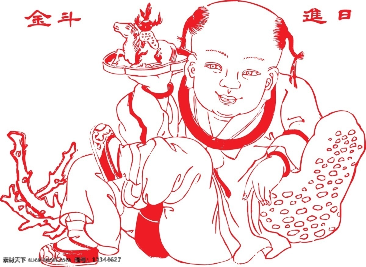 中国 风 福娃 大头娃娃 psd源文件