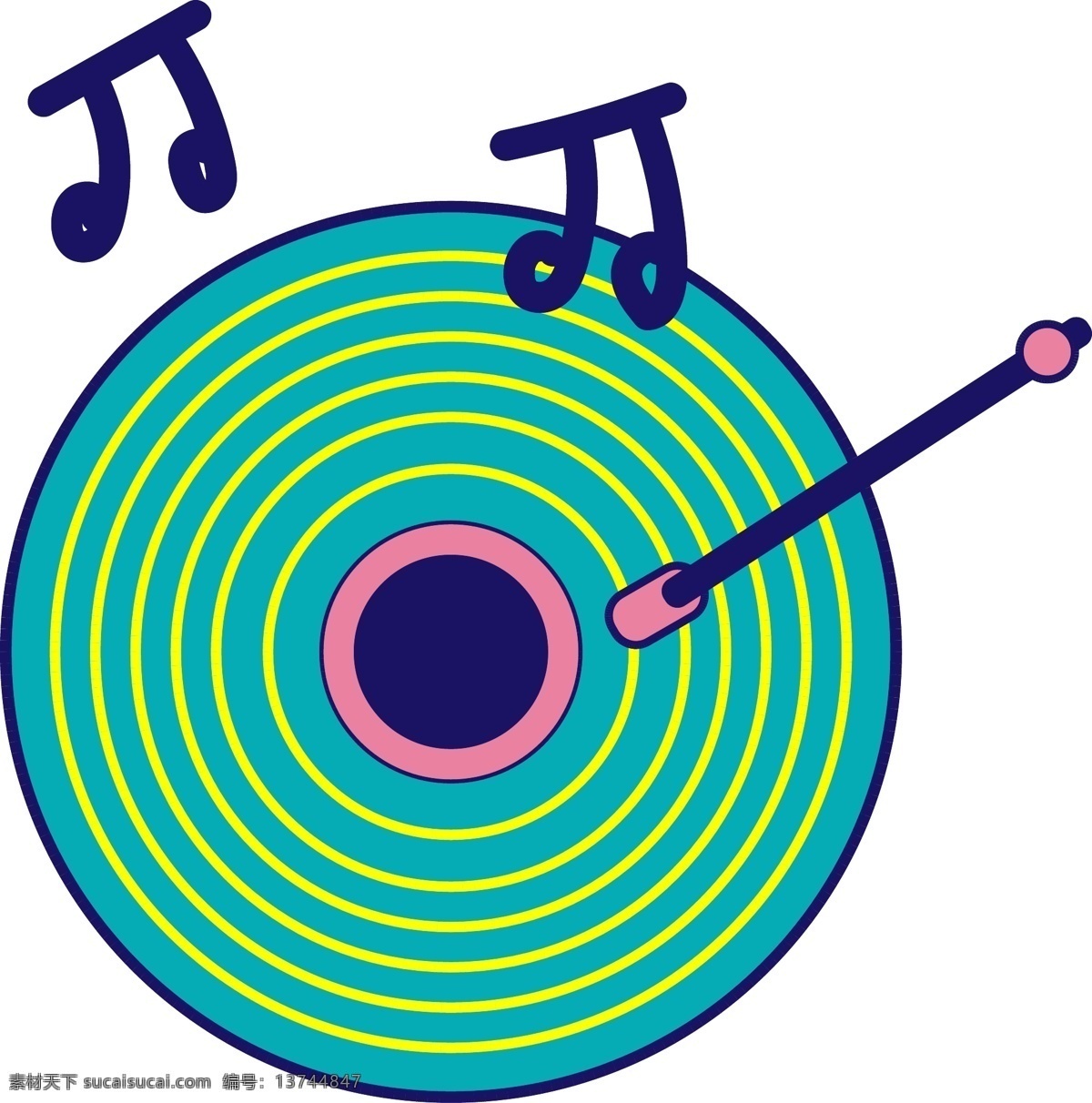 音乐 符号 磁盘 插画 音乐的磁盘 卡通插画 音乐插画 音乐符号 符号插画 跳动的符号 蓝色的符号