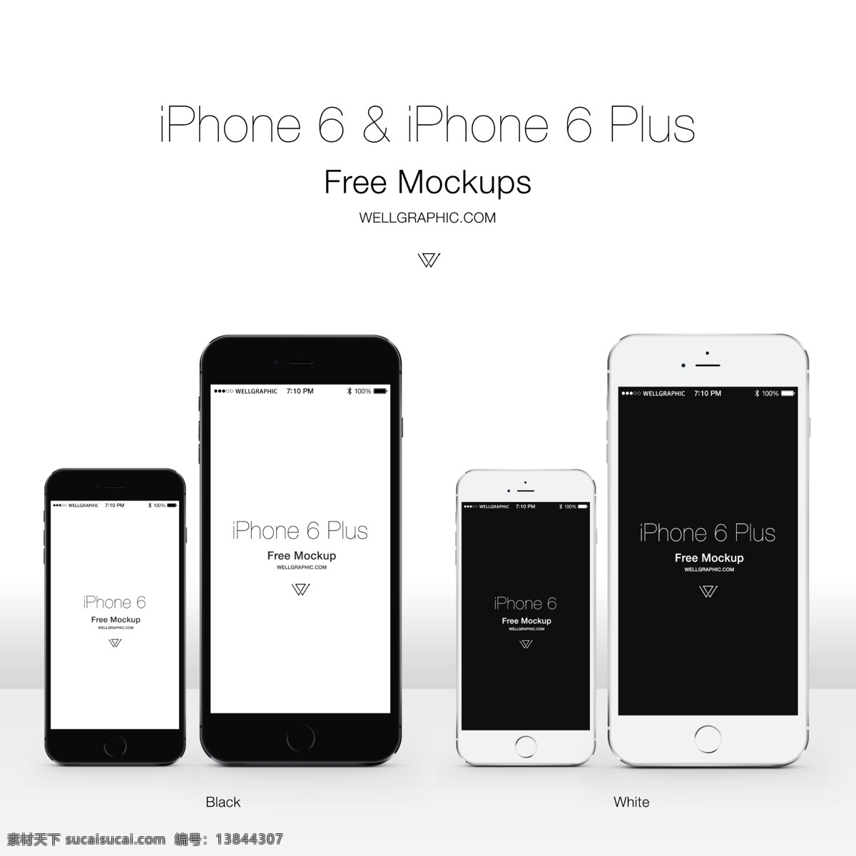iphone6 plus手机 plus 手机 黑白色 高清 分层素材 分层