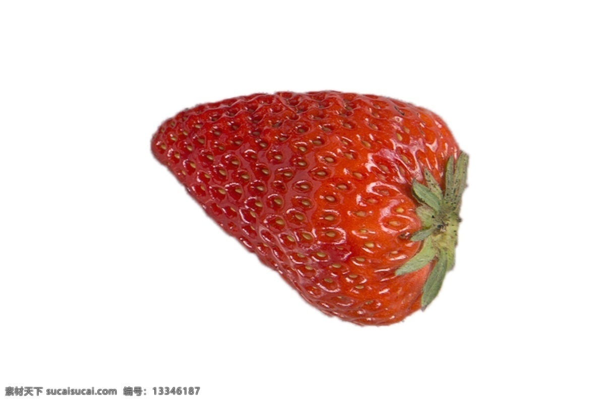 一个草莓 红色 好吃 喜欢 水果 绿色食品