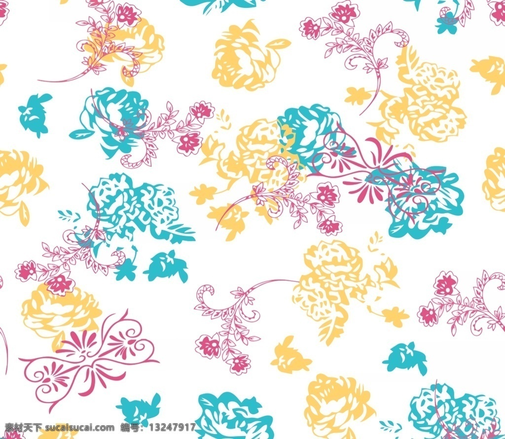 花 花朵 小花 碎花 叶子 底纹边框 背景底纹