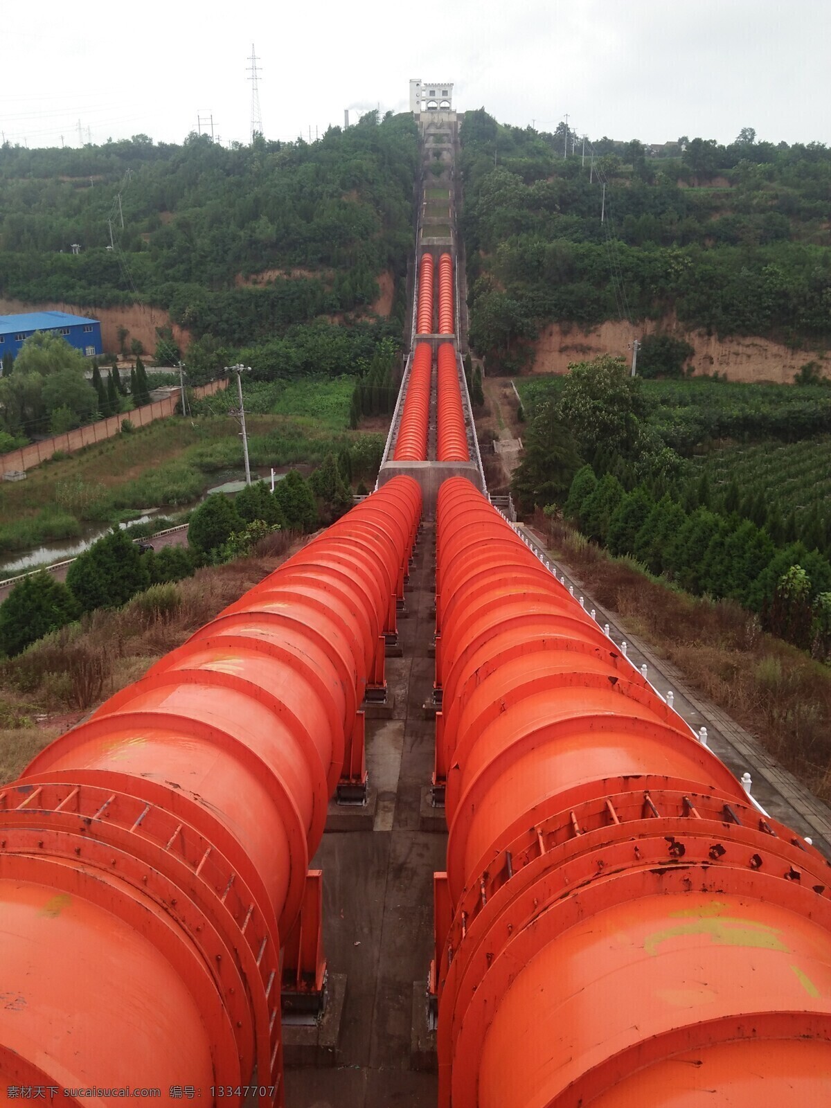 水利工程倒虹 水利工程 倒虹 水管 黄土高原 绿水青山 建筑园林 建筑摄影