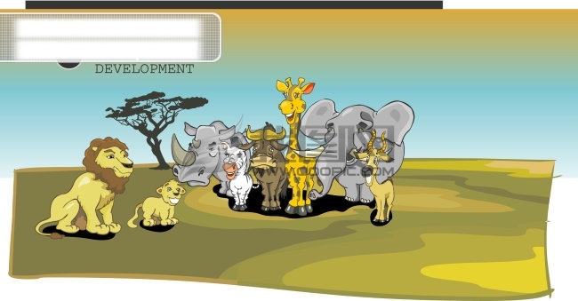 款 卡通 动物 斑马 长颈鹿 大象 卡通动物 羚羊 狮子王 矢量动物 矢量素材 犀牛 多款卡通动物 野牛 矢量图 其他矢量图
