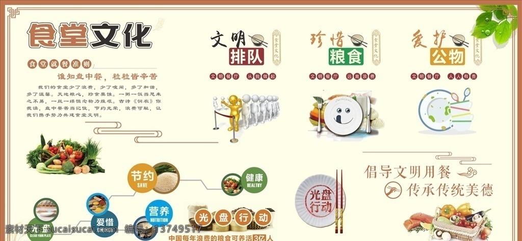 食堂文化图片 食堂文化 文明用餐 习语 中华传统美德 食堂