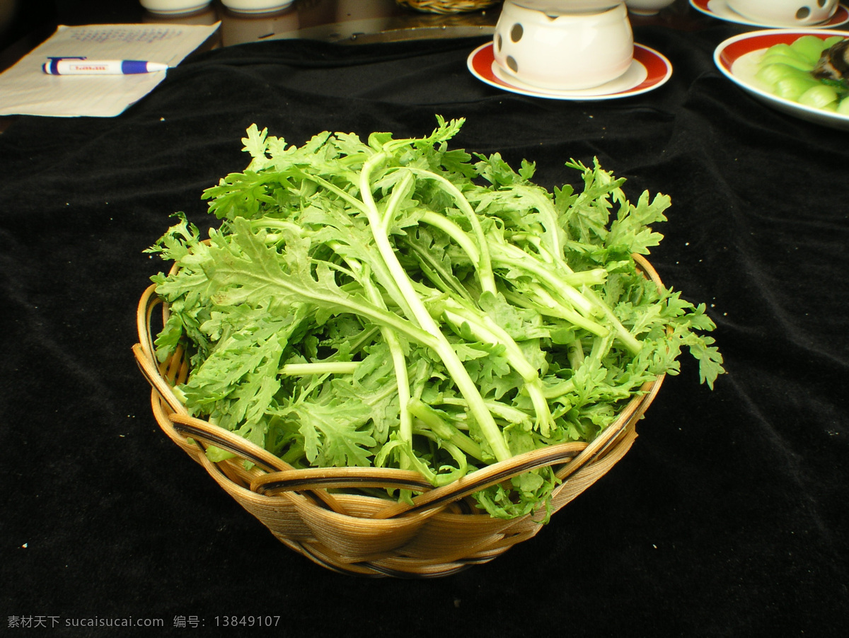 茼蒿 青菜 蔬菜 菜叶 绿色蔬菜 有机蔬菜 餐饮 餐饮美食 传统美食