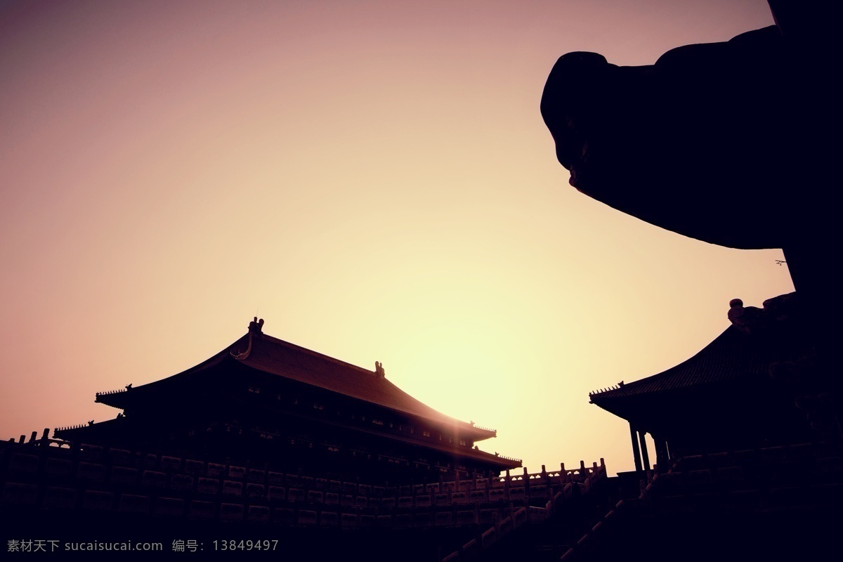 紫禁城的黄昏 紫禁城 黄昏 北京 故宫 落日 古迹 历史 博物院 自然景观 建筑景观