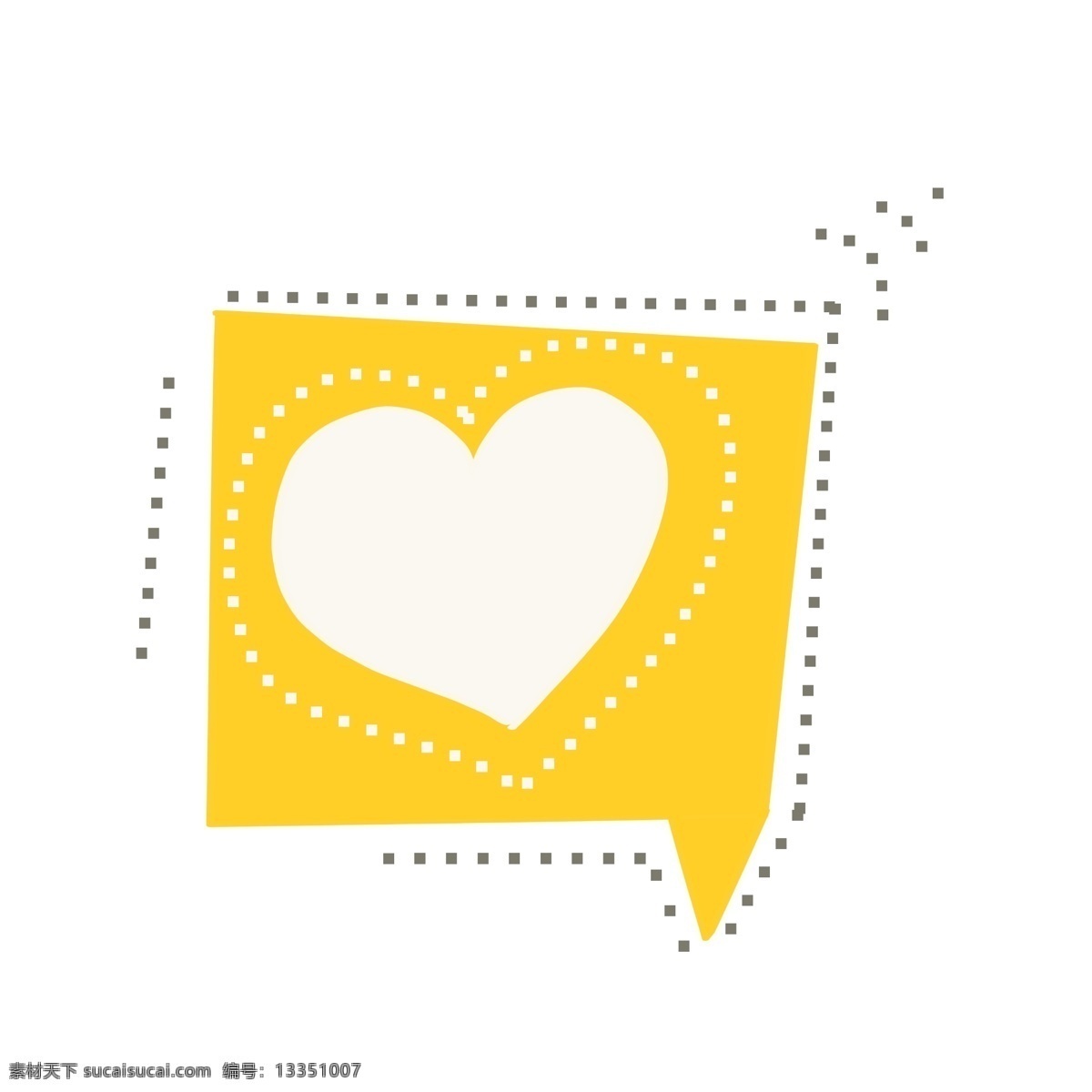 手绘 对话框 黄色 爱心 简单 可爱 对话款 简约 框 爱心对话框 简单对话框 不规则手绘 圆形对话框