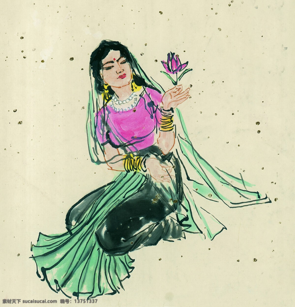 古代 美人 花鸟 人物 中国画艺术 家居装饰素材 壁纸墙画壁纸