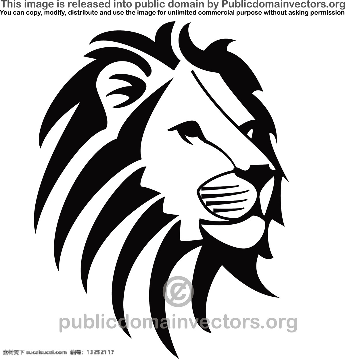 狮子 矢量 图像 标识 标志 动物 黑 剪贴画 头 艺术 白 剪辑 捕食者 生物世界