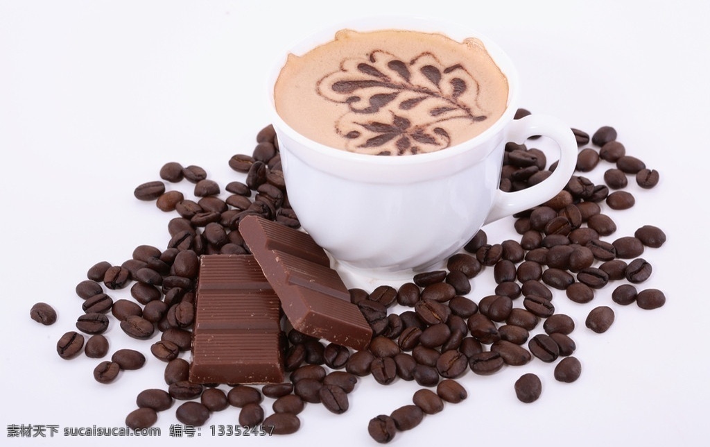 卡布基诺咖啡 cappuccino 咖啡 巧克力 coffee 咖啡豆 咖啡杯 浓缩咖啡 花式咖啡 浪漫咖啡 意大利咖啡 巧克力粉 鲜奶 牛奶加咖啡 饮料酒水 餐饮美食
