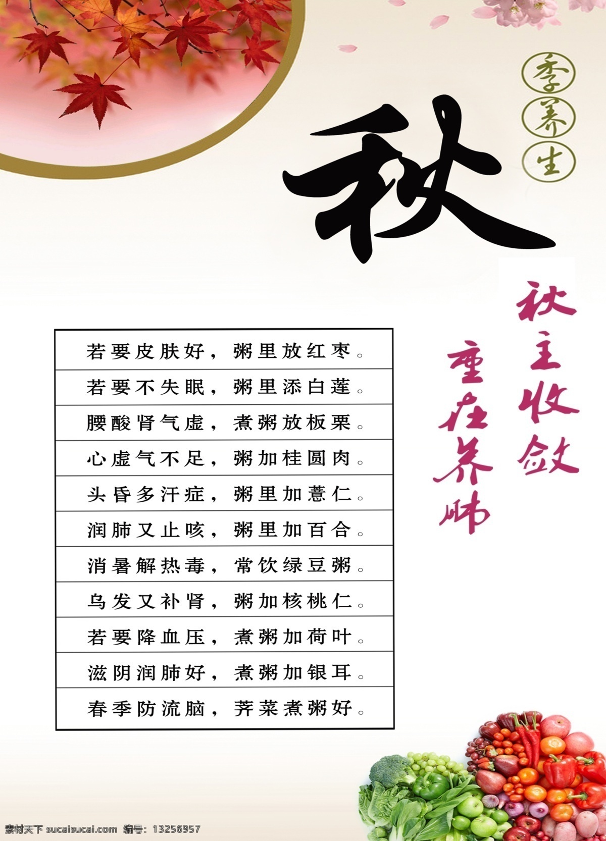 秋季 养 肺 展板 枫叶 蔬菜 养生展板 医院展板 秋季养肺展板 秋季养生展板 医院养生展板 原创设计 原创展板