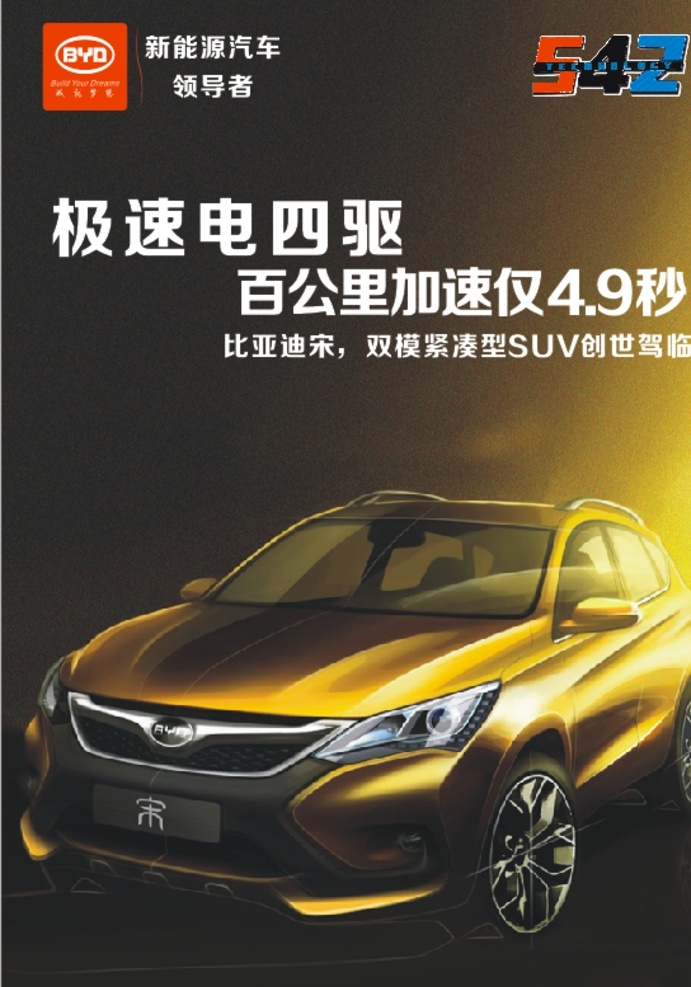 比亚迪 宋 新能源汽车 车型 展示图