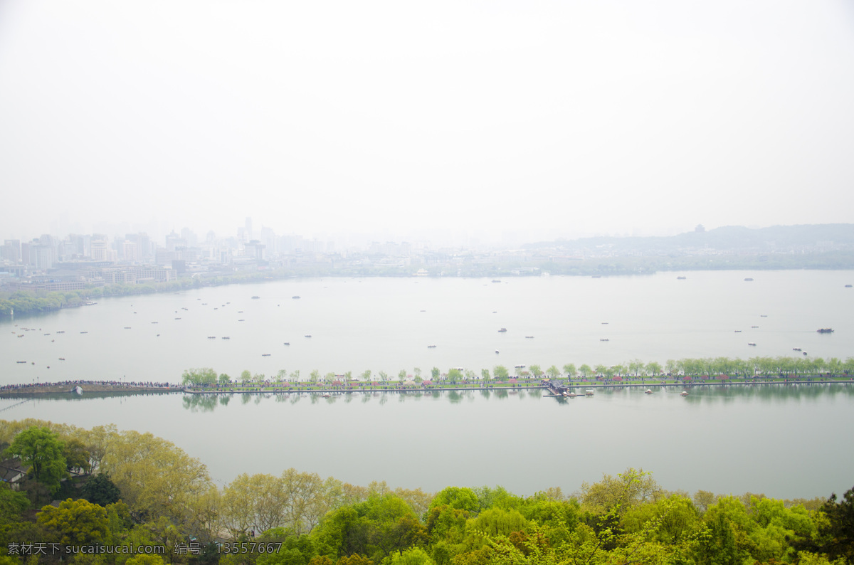 西湖鸟瞰图 天空 远山 西湖 湖景 小岛 湖心岛 西湖风景 西湖景区 宝石山 森林 植被 绿化 印象 国内旅游 旅游摄影