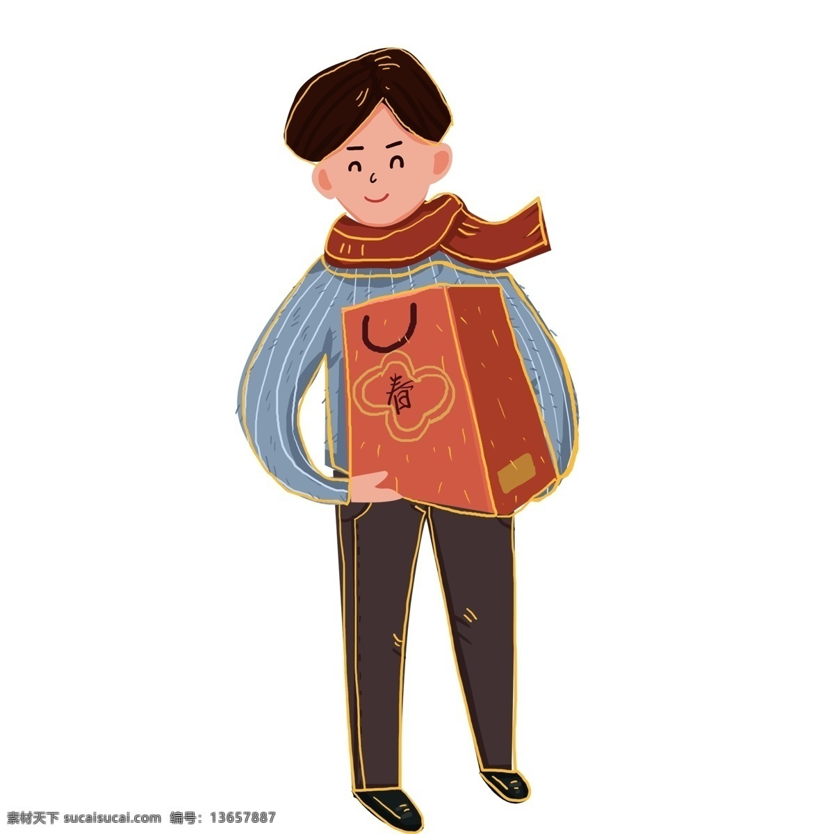 提 年货 拜年 人物 图案 元素 卡通人物 简约 创意元素 人物图案 新年人物 元素装饰 元素设计 手绘元素 psd元素