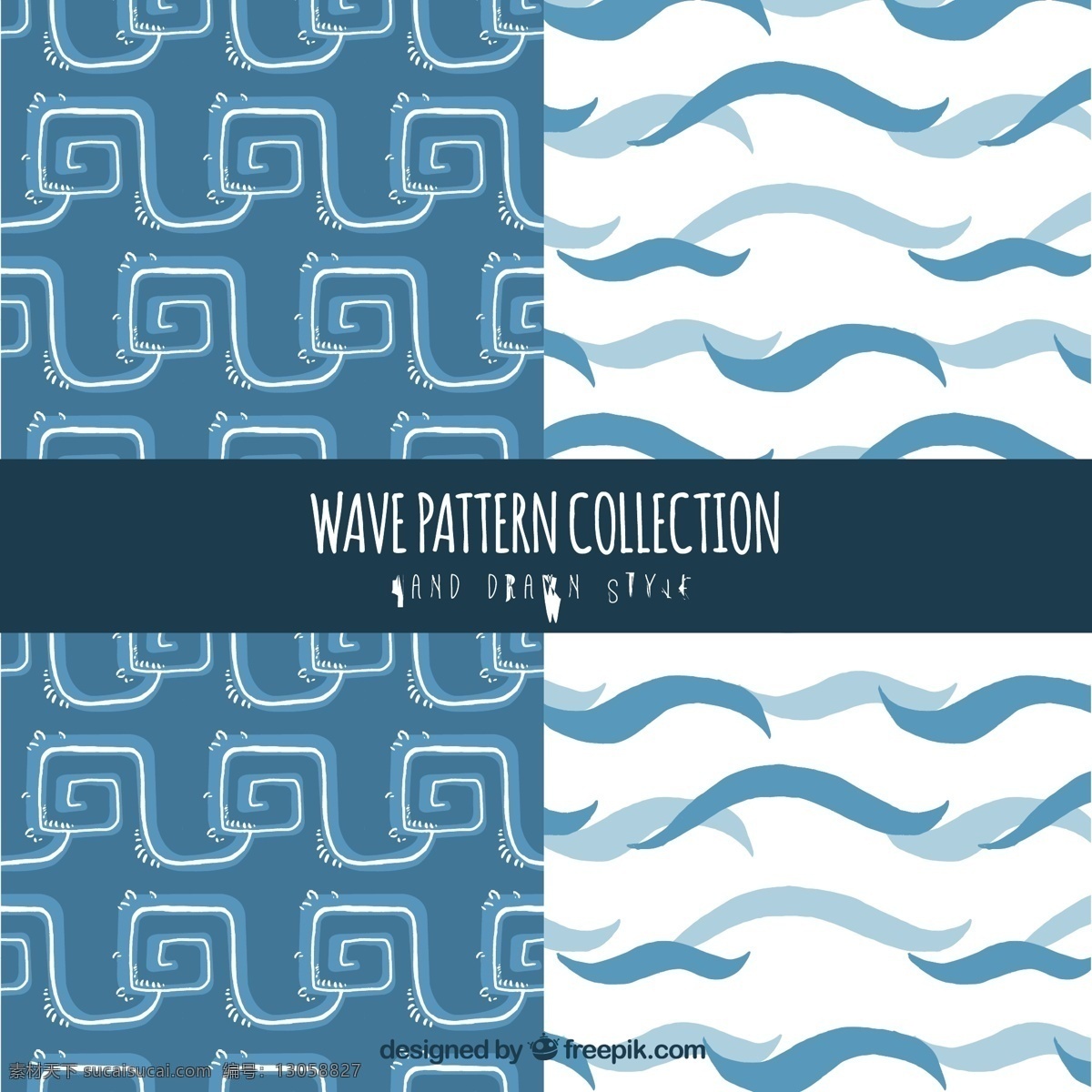 手绘 风格 中 抽象 波浪 图案 背景 抽象背景 手工 自然 海洋 色彩 装饰 无缝图案 自然背景 图案背景 马赛克