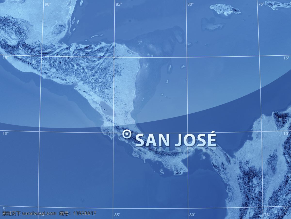 圣何塞地图 3d渲染地图 蓝色地图 其他类别 办公学习 生活百科