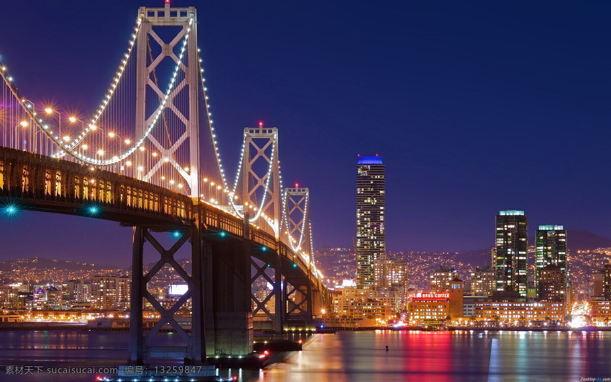 美国 旧金山 金门大桥 夜景 大桥 桥梁