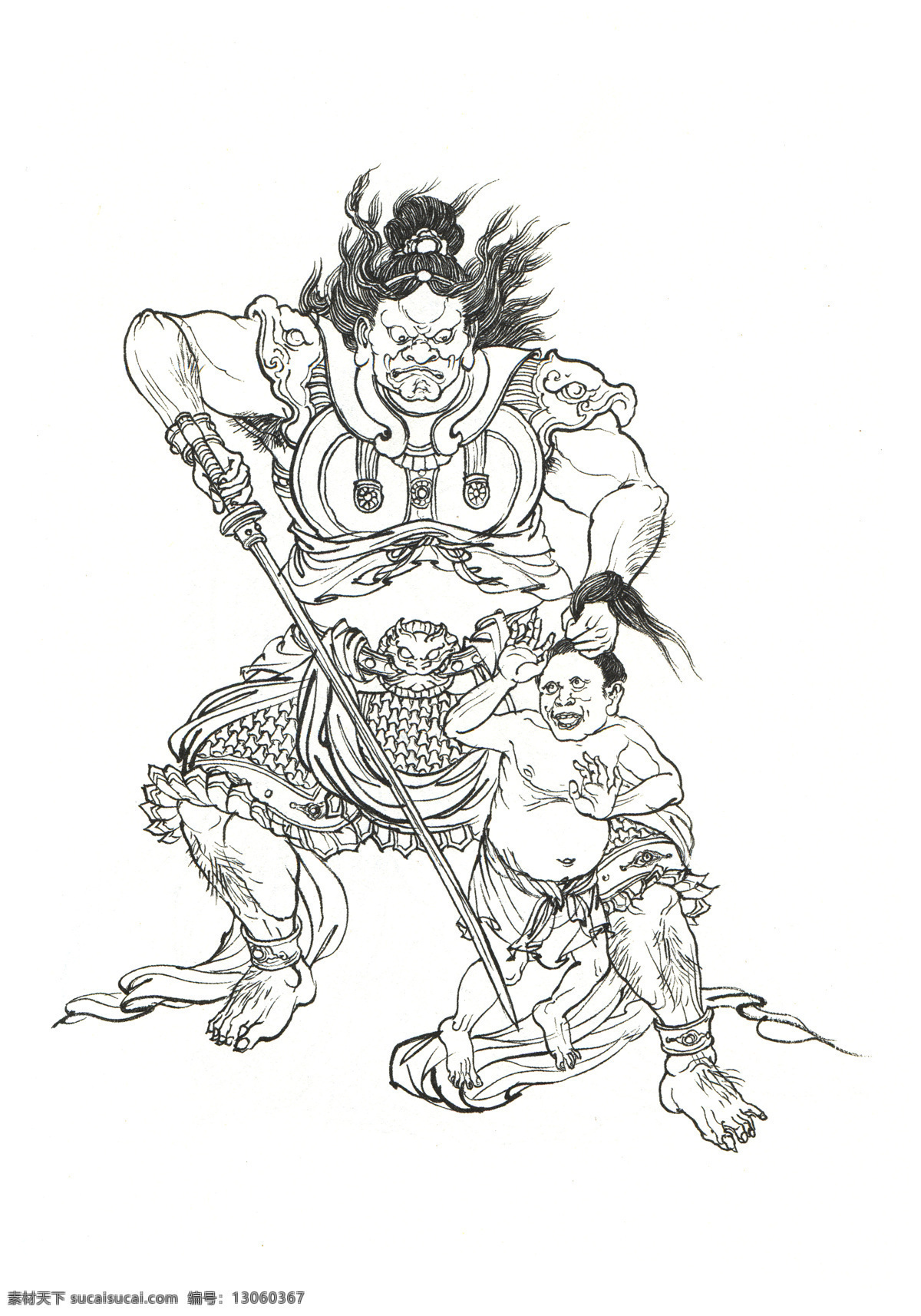 力士 佛国护法卫士 神仙 西游记 西游记人物图 绘画书法 文化艺术