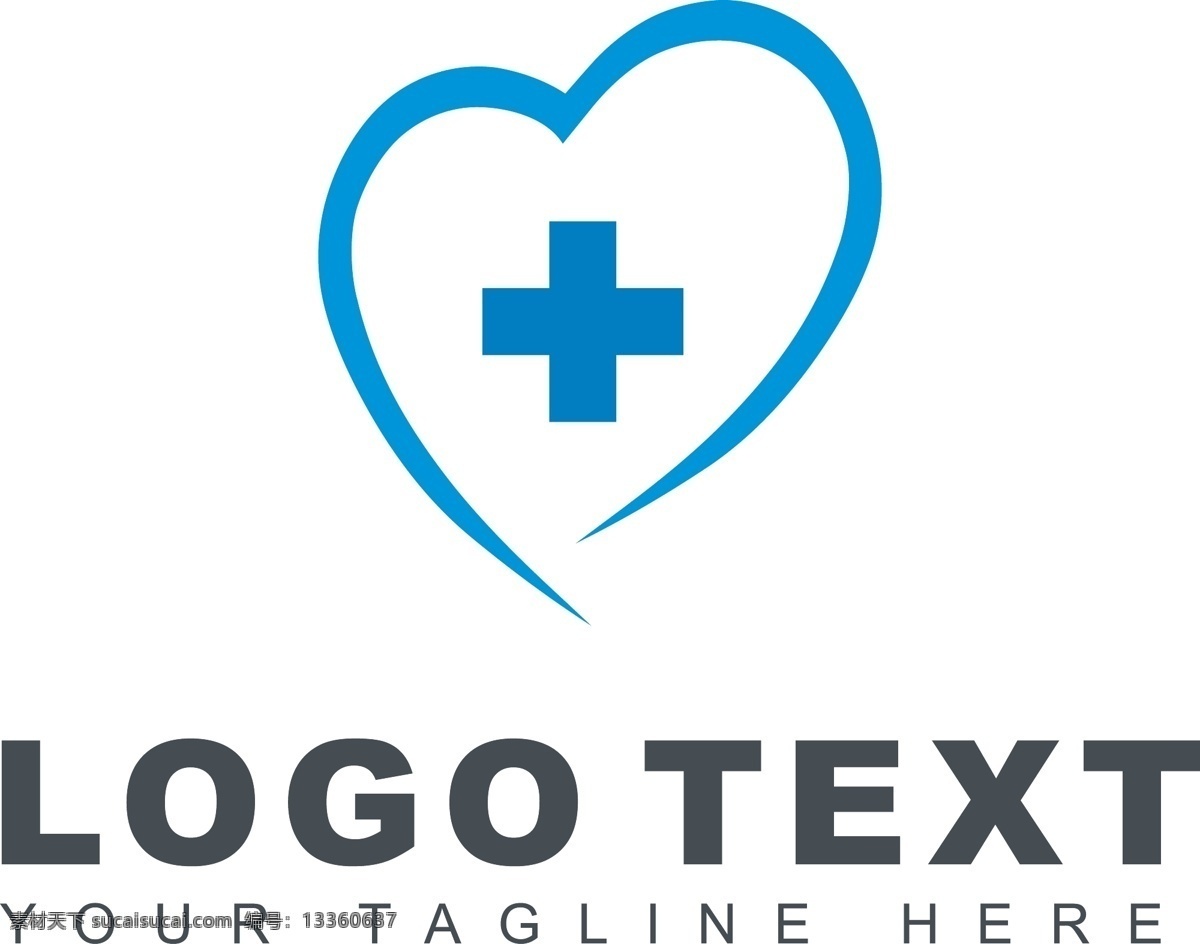 蓝色 医疗 标志 logo 矢量 医疗标志 矢量素材