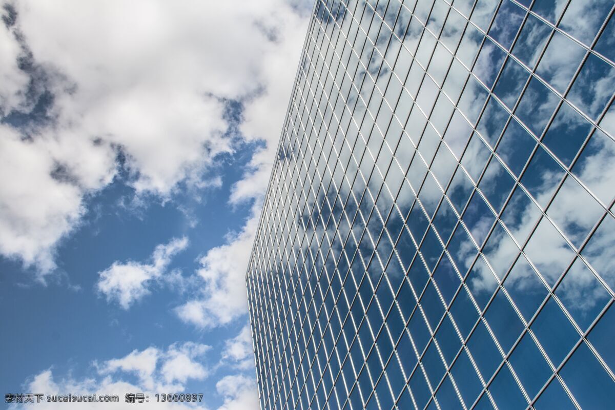 高楼玻璃 建设 云 天空 摩天楼 玻璃 现代 窗口 反射 不透明玻璃 建筑园林 建筑摄影