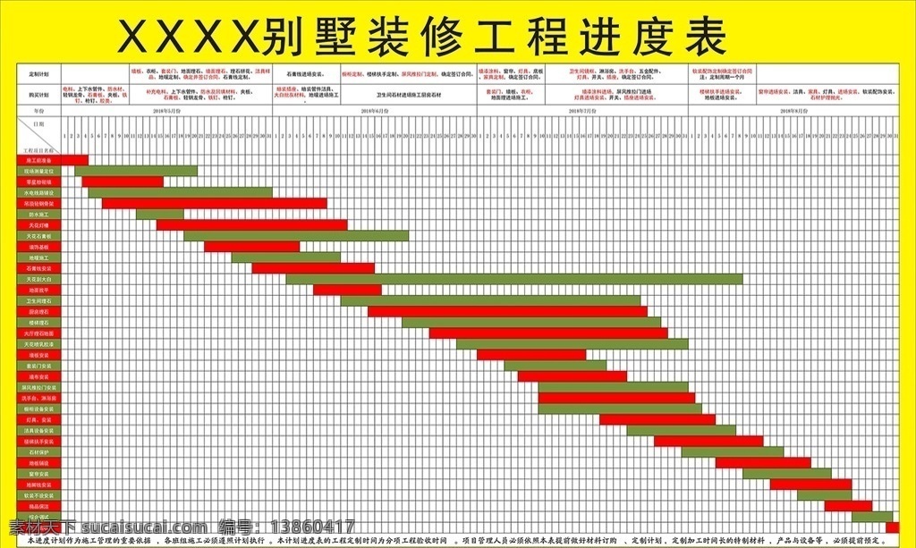 别墅 装修工程 进度表 装修进度表 装修进度展板 装饰进度 施工进度 项目进度表 定制计划表 工程进度表 计划表 装修表 装修时间表 装修安排 装修计划 标志图标 其他图标