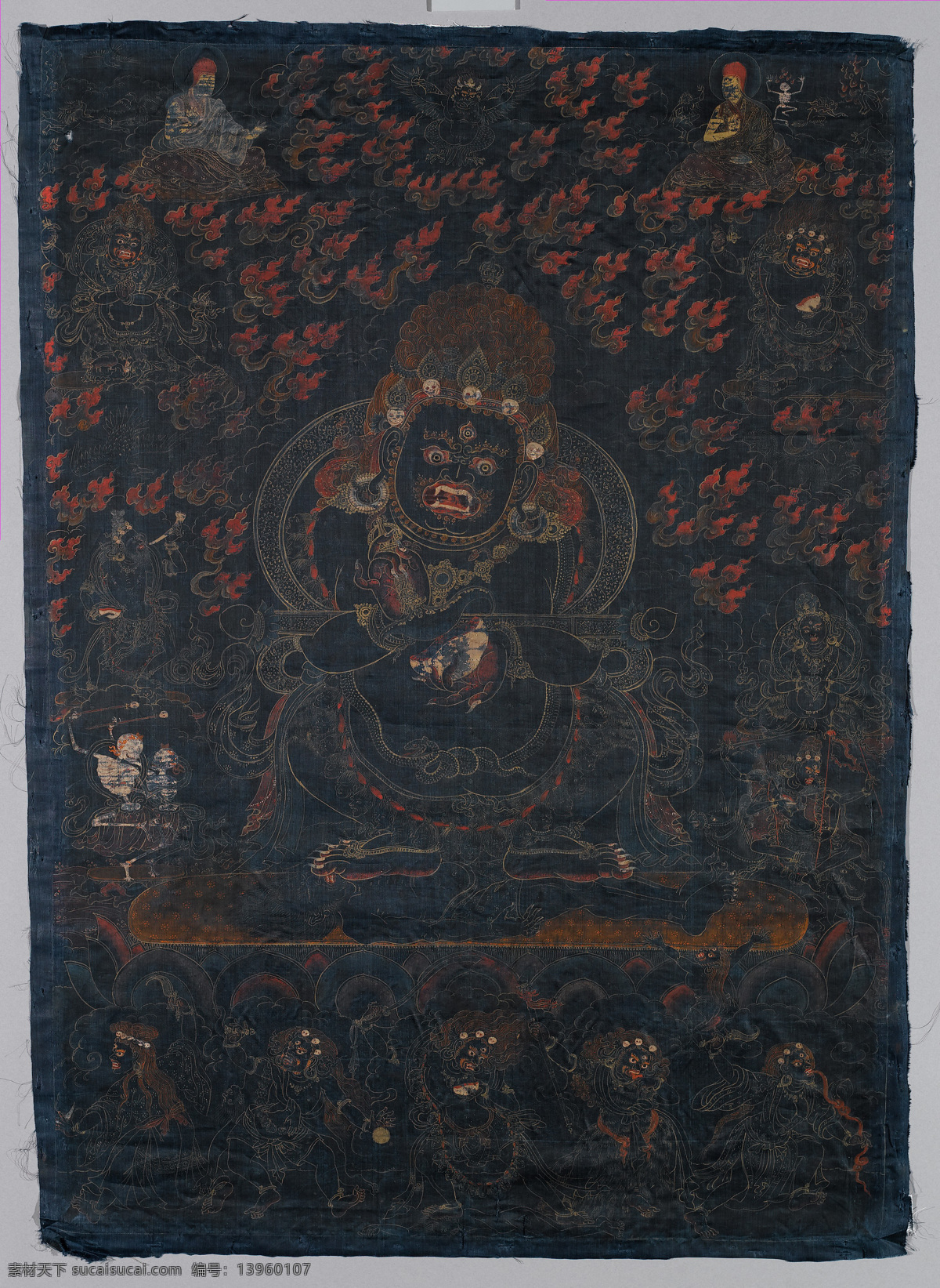 佛 佛教 文化艺术 西藏 宗教信仰 玛哈嘎拉 宝帐怙主 二臂大黑天 萨迦派 钺刀 骷髅碗 禅杖 密宗