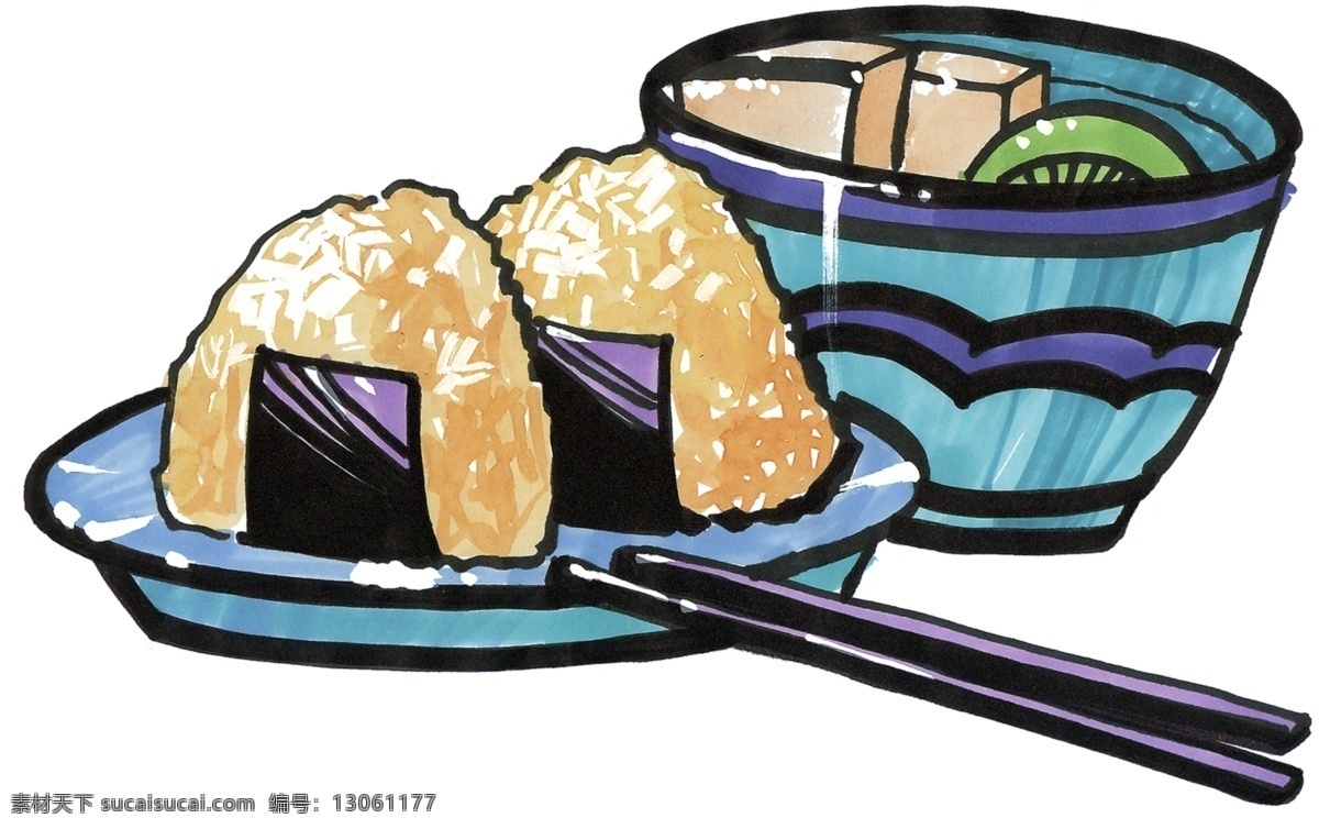 手绘粽子 手绘美食 马克 笔 手绘 美食 餐饮美食 效果 图 绘画作品 绘画书法 文化艺术