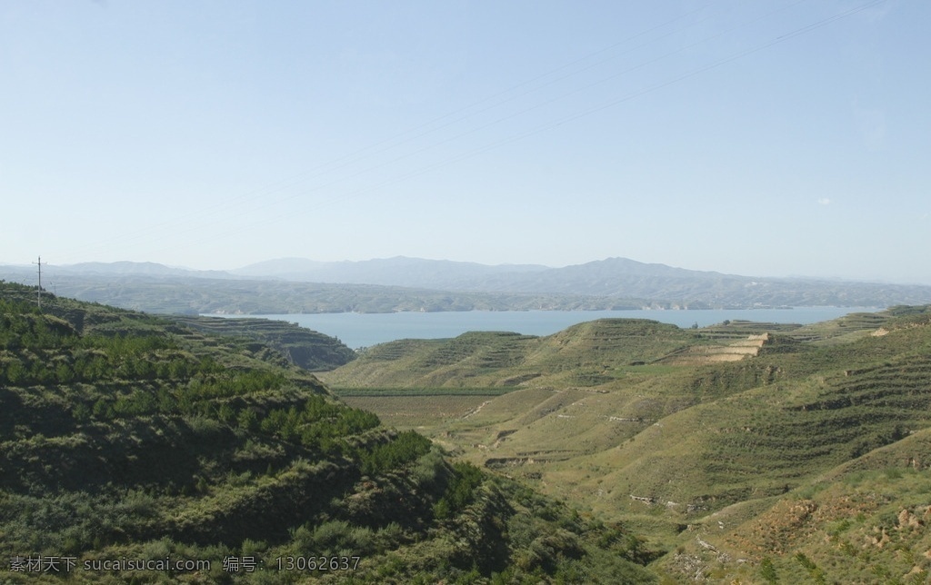 山坡绿化 库周 绿化 生态 治理 碧水 蓝天 河岸 汾河水库 旅游摄影 自然风景
