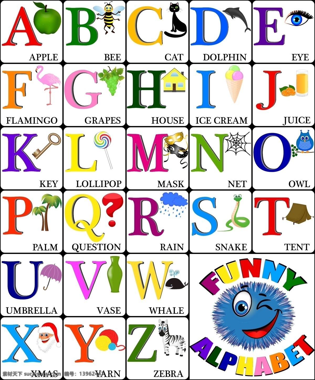 字母表 字母设计 英文字母 卡通动物 手写 字母 英语字母表 英文 数字 拼音 卡通字母 创意字母 时尚字母 时尚 手绘 装饰 字母主题 矢量