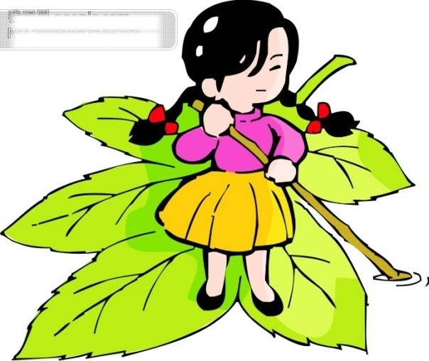 漫画 女生 矢量图