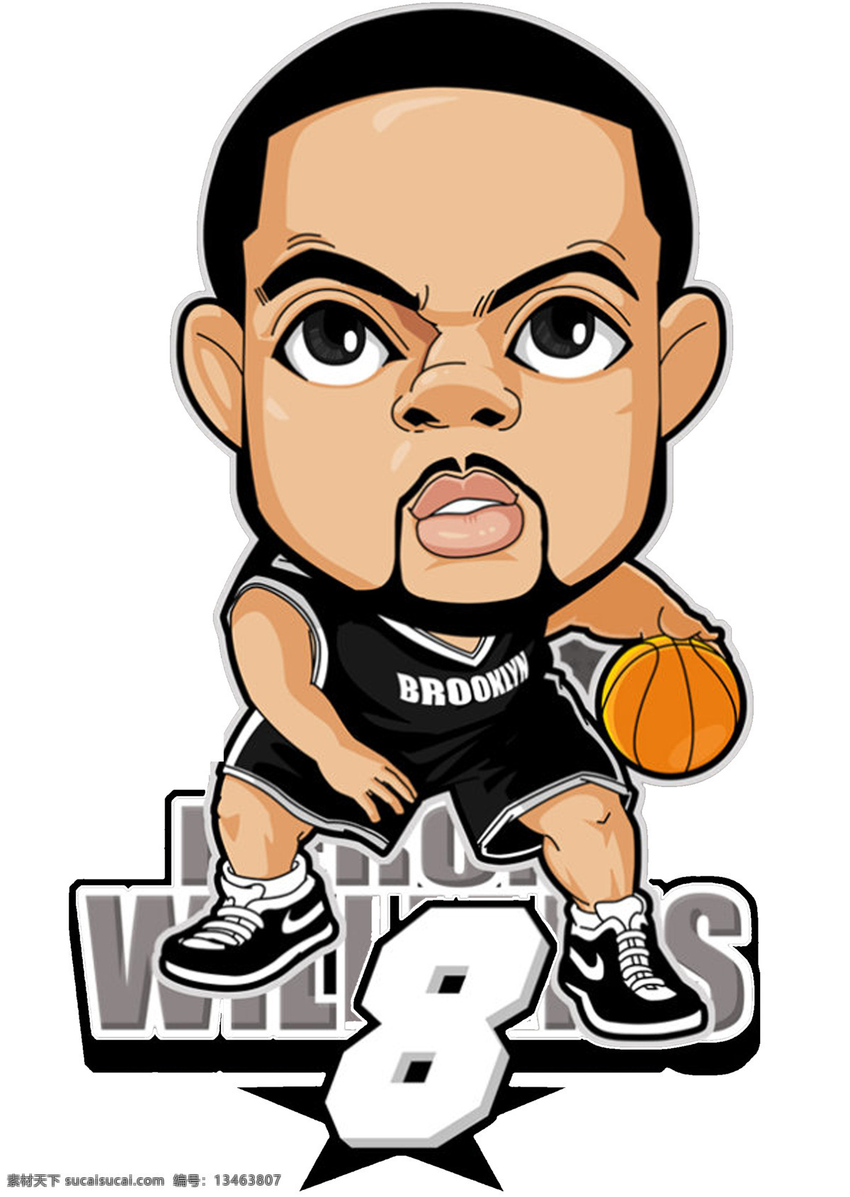 德隆威廉姆斯 q版球星 nba 德隆 威廉姆斯 卡通人物 q版 球星 动漫动画 动漫人物