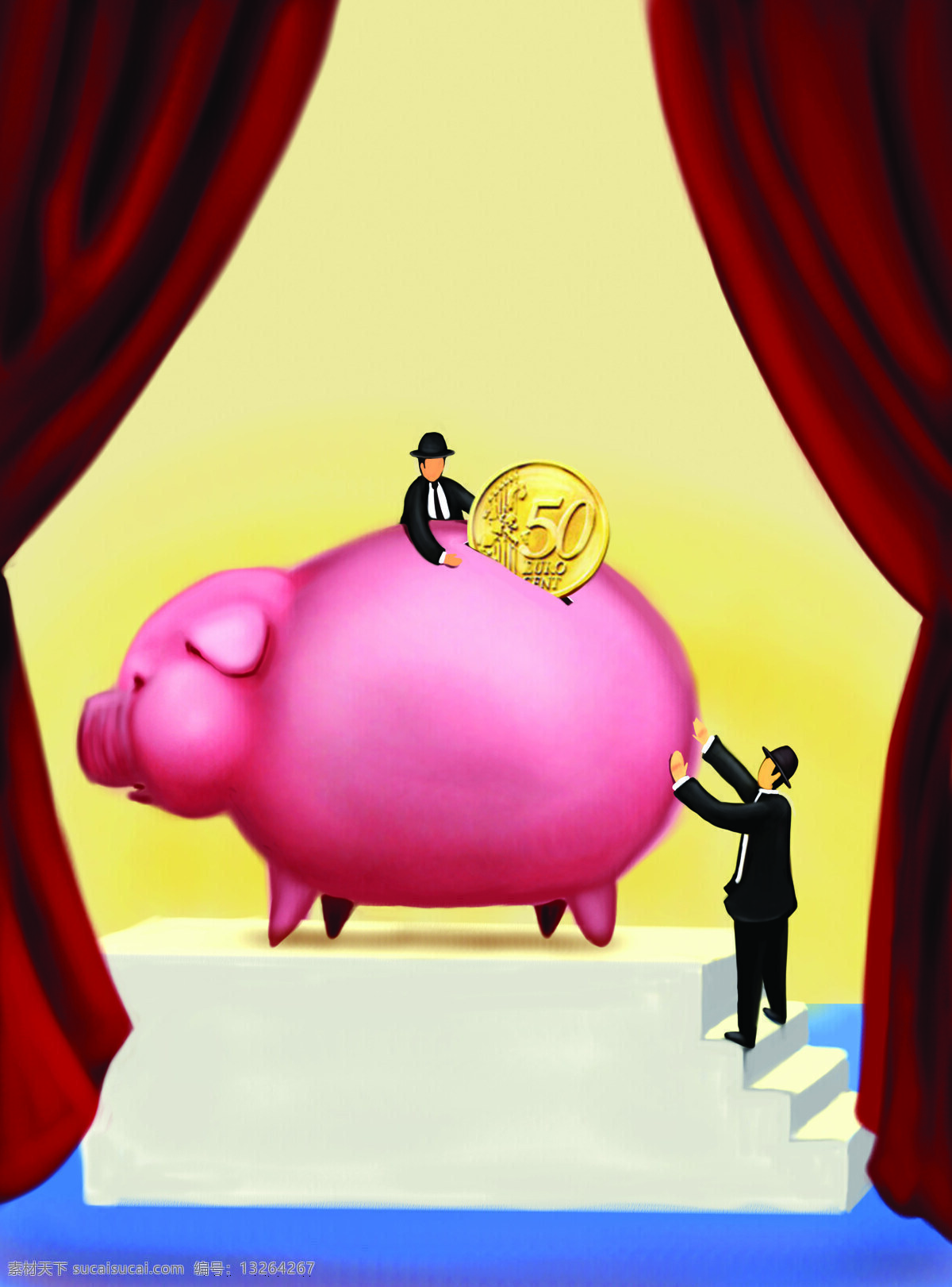 商务免费下载 插画 金钱 卡通 梦想 商务 印象 寓意 拜金主义 商务金融