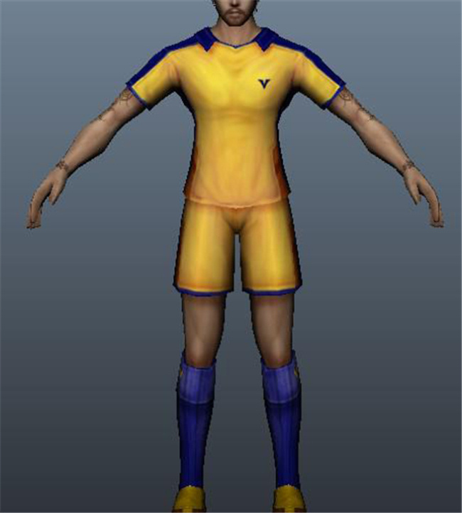 足球 运动员 游戏 模型 模块 足球游戏装饰 足球网游素材 3d模型素材 游戏cg模型