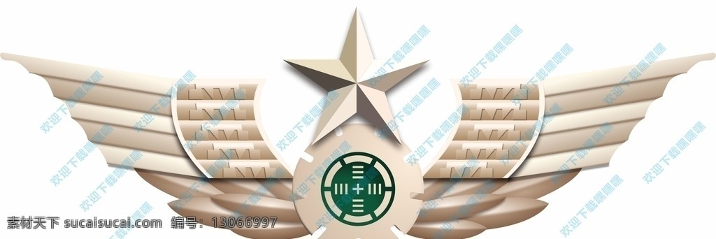 陆军 警徽 臂章 标志 log logo 矢量 logo设计