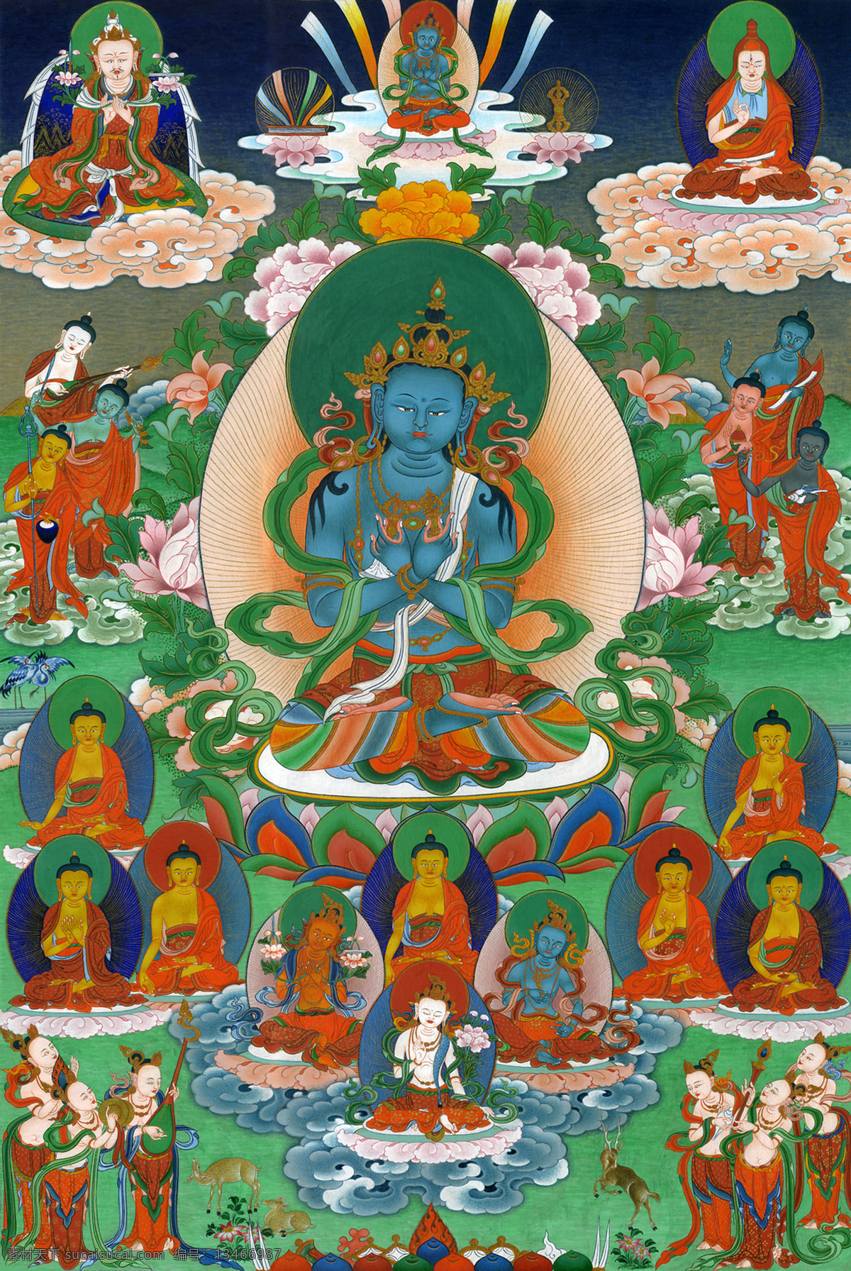 唐卡 佛教 藏传佛教 佛 宗教 宗教信仰 菩萨 西藏 民族 工艺 花纹 绘画 艺术 绘画书法 文化艺术
