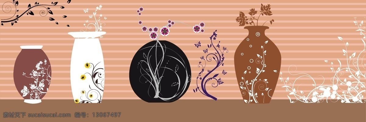 抽象花瓶 设计类 花纹 花瓶 装饰 底图 装潢 摆设 创意 艺术 卡片 矢量图 无框画 矢量无框画 装饰画 壁画 挂画 矢量 抽象 花卉 植物 抽象画 任意 大小 美术绘画 文化艺术