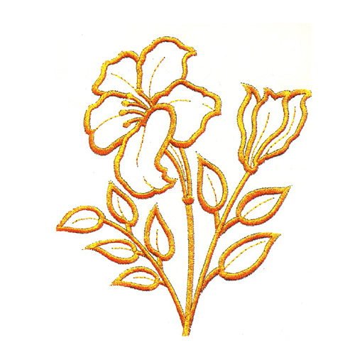 绣花 花 金黄色 园林 芳香 免费素材 面料图库 服装图案 白色