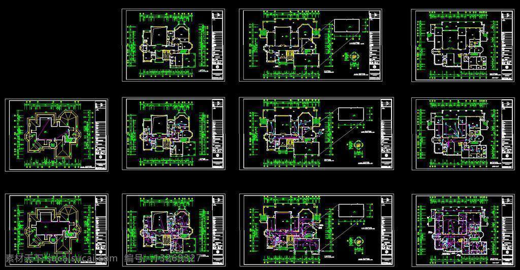 cad 别墅 环境设计 建筑设计 立面图 平面图 剖面图 施工图 室内设计 v5d 样板房 详图 dwg 图纸 装修 装饰 私宅 别业 公馆 防雷接地 配电 别墅图纸大全 源文件 cad素材 室内图纸