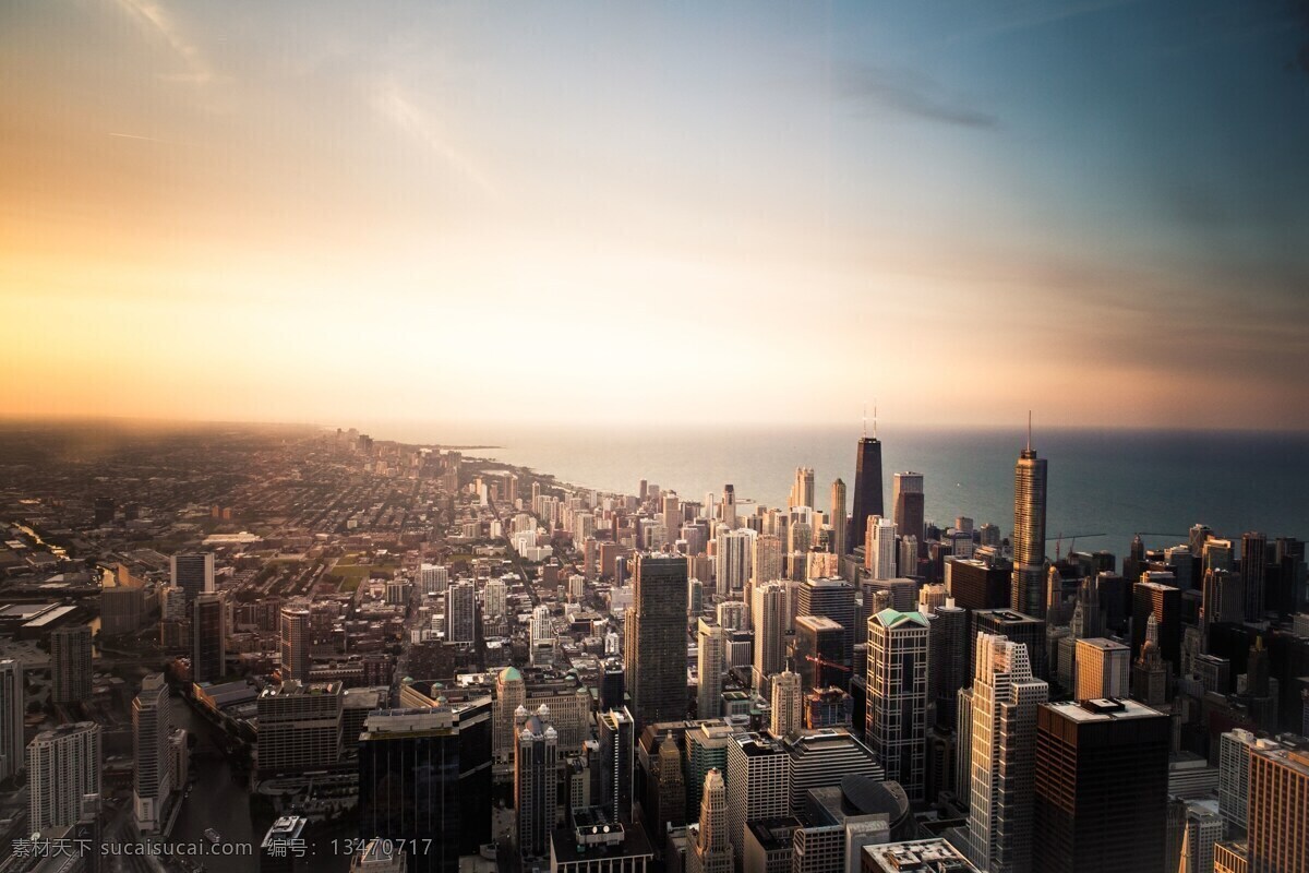 夕阳 下 芝加哥 城市 建筑 都市 高楼 风景 黄昏 落日 黄昏下的城市 夕阳下芝加哥 建筑园林 建筑摄影