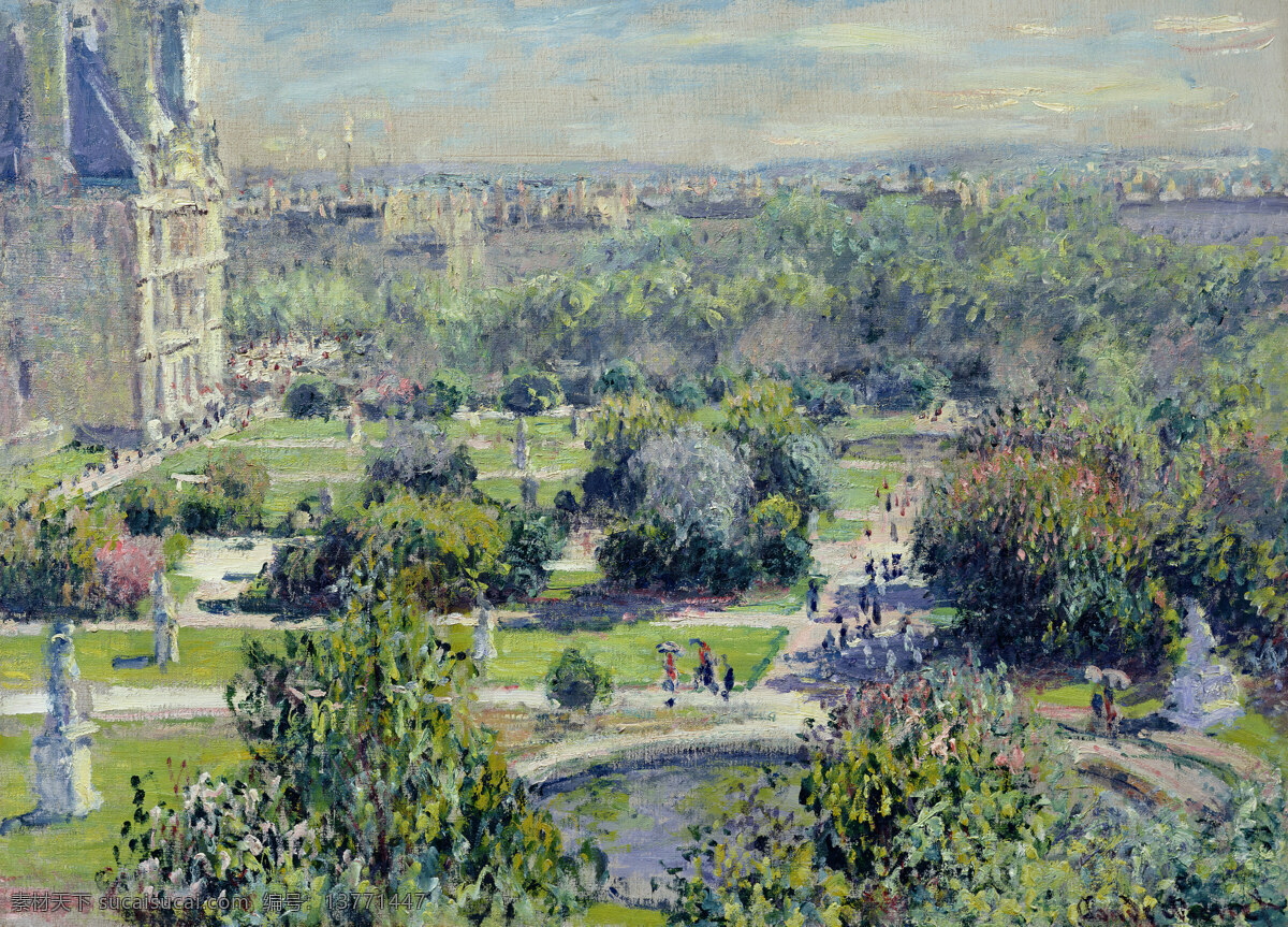 monet 风景 油画 装饰画 法国 画家 克劳德 tuileries les 莫 奈 oscar claude 印象派 风景画 静物 装饰素材