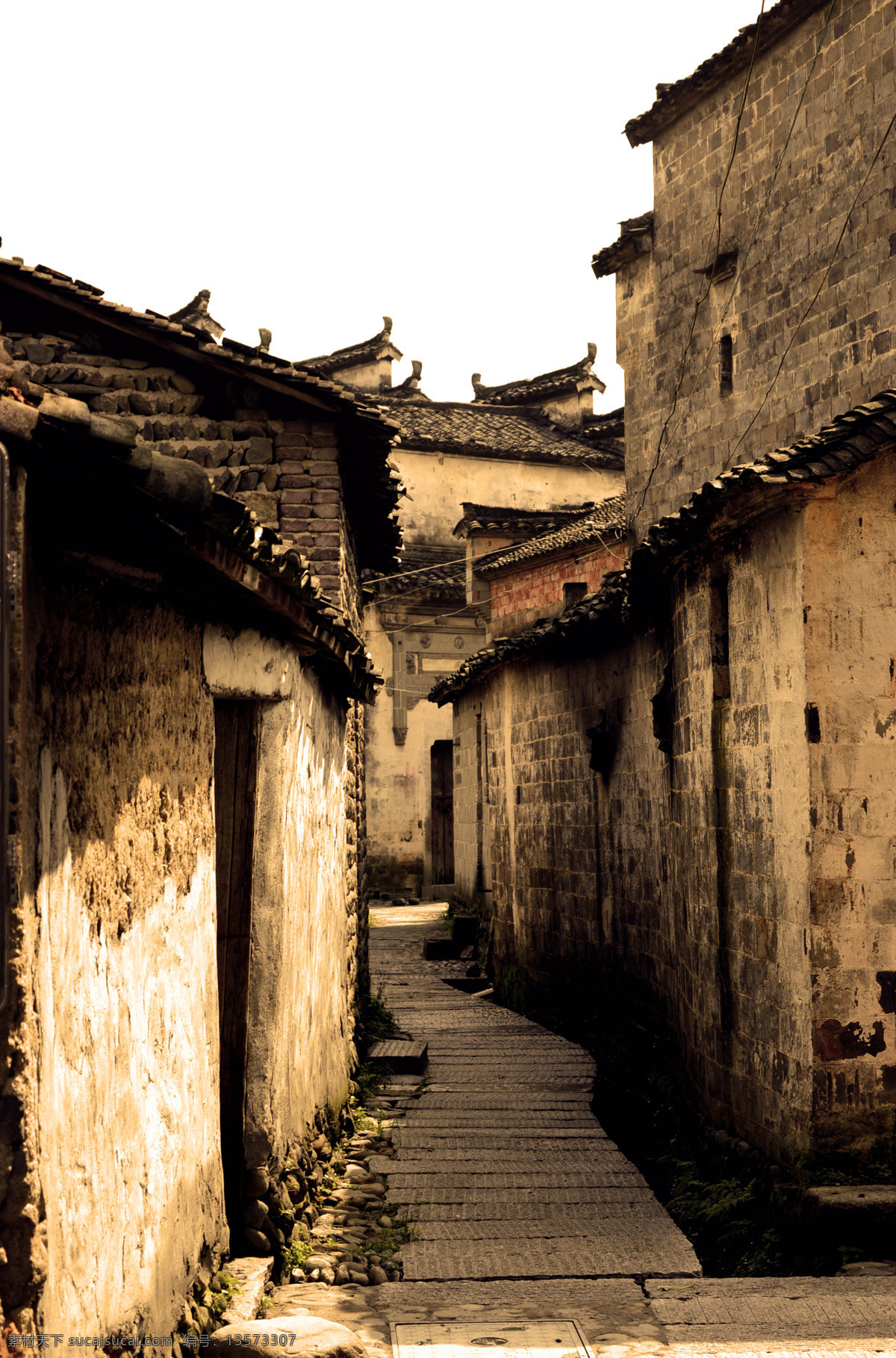 徽派建筑 小道 色调 青瓦 屋檐 自然美 旅游摄影 国内旅游