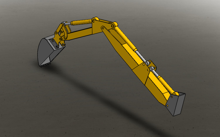 挖掘机 臂 斗 装载机 makinasi kepce ekskavator arm 3d模型素材 其他3d模型