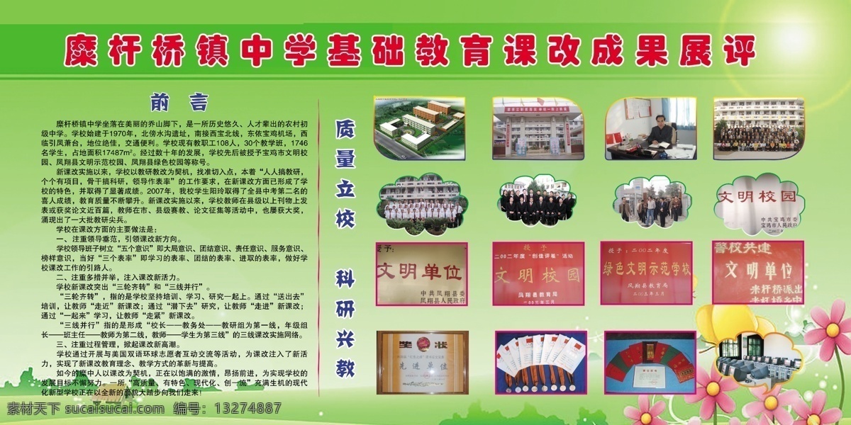 学校展板 分层 文件 源文件 psd源文件 门口 宣传 学校 展板 其他展板设计