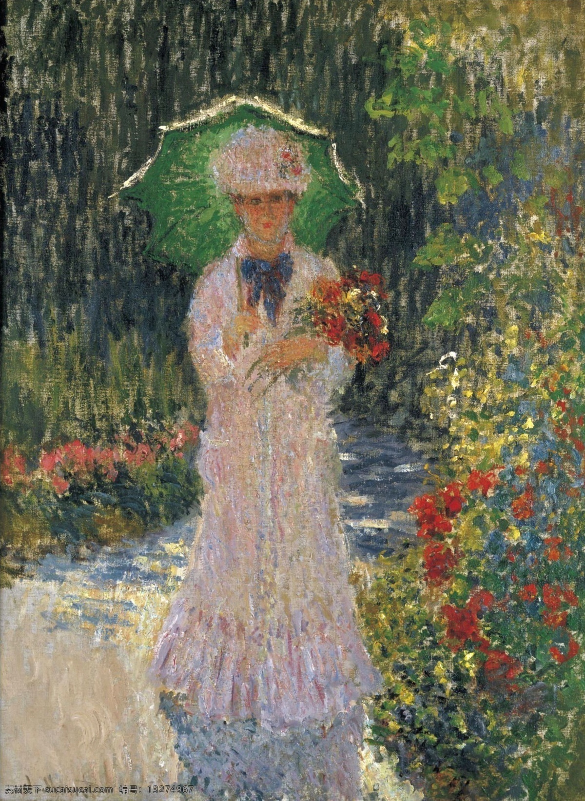 大师 画家 风景画 静物 油画 建筑 装饰画 umbrella green with camille monet claude 人物 高清 西方 国外 现代 家居装饰素材