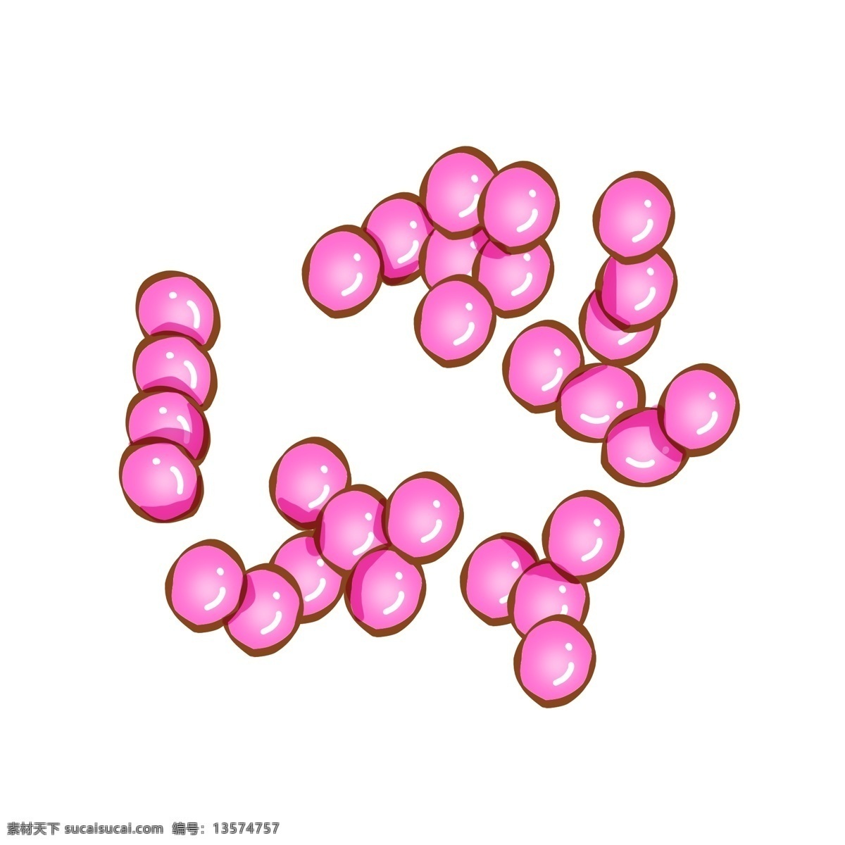 粉色 小球 细菌 插画 病菌 生物细菌 粉色细菌 细菌插画 小球细菌插画 卡通细菌插画 粉色小球细菌